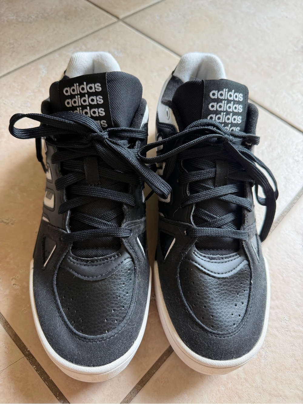adidas Black and White Midcity Sneakers